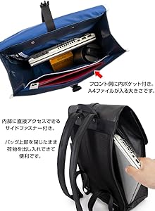 Amazon | [森野帆布] スリムリュック L SF−532P ブラック