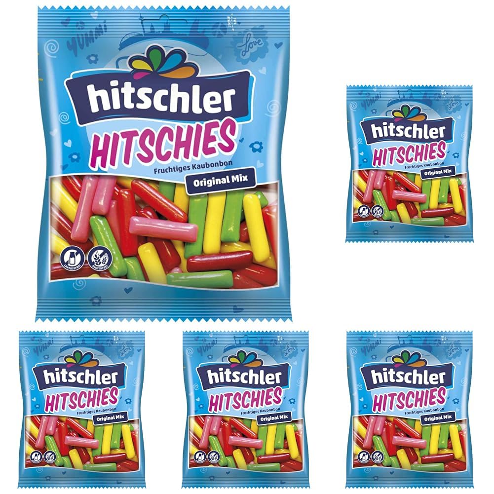 Hitschler Hitschies Kaubonbon Original Mix, 150 g (Packung mit 5)