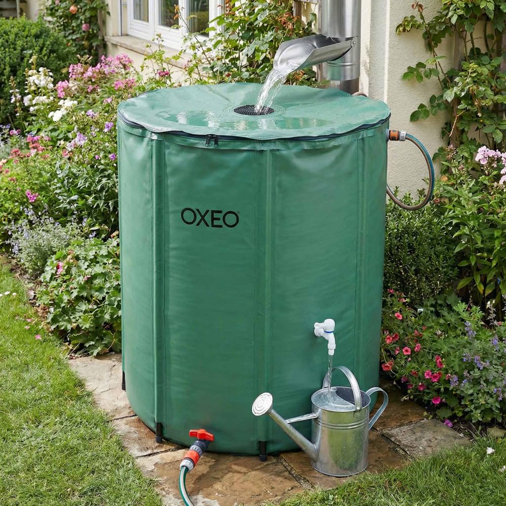 Oxeo Réservoir Récupérateur Eaux de Pluie 550 Litres Cuve Souple PVC Armé Pliable