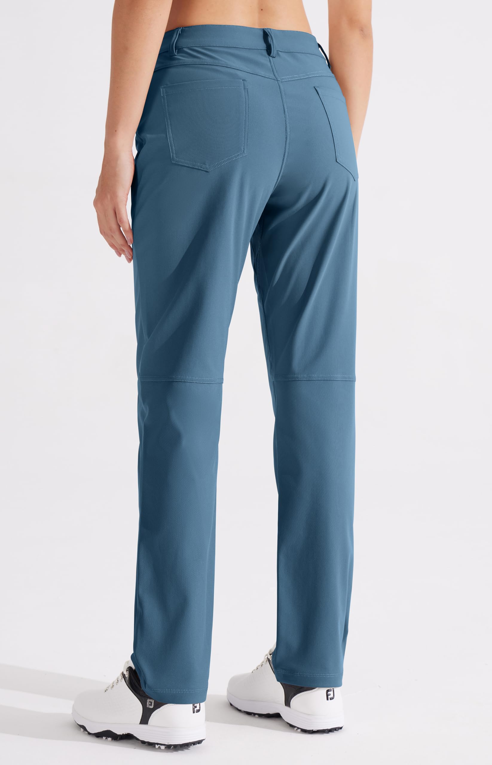 Libin Pantalon habillé pour femme 73,7 cm, 78,7 cm, extensible, jambe droite, pantalon de travail, pantalon de golf décontracté pour le bureau, le travail, le voyage, léger