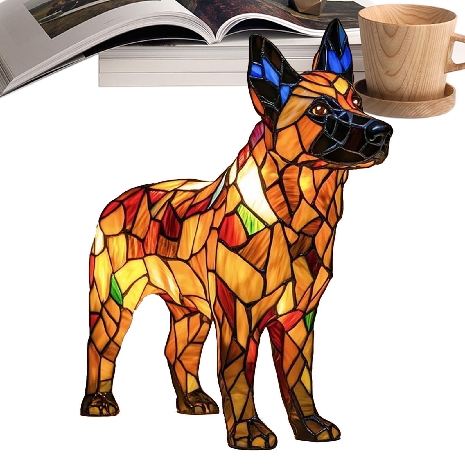 Lampe Animaux Mignons Veilleuse de Table en Résine Teintée avec Design de