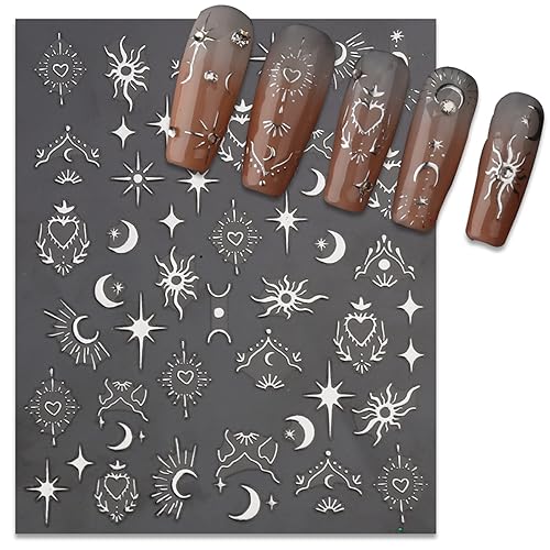 Miniatura 3 de TailaiMei Calcomanías de uñas autoadhesivas de corazón dorado para el día de San Valentín (3 hojas)