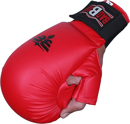 Miniatura 4 de Guantes profesionales de entrenamiento de karate WKF  Guantes de karate con cierre elástico para el pulgargancho y bucle  Tamaño premium