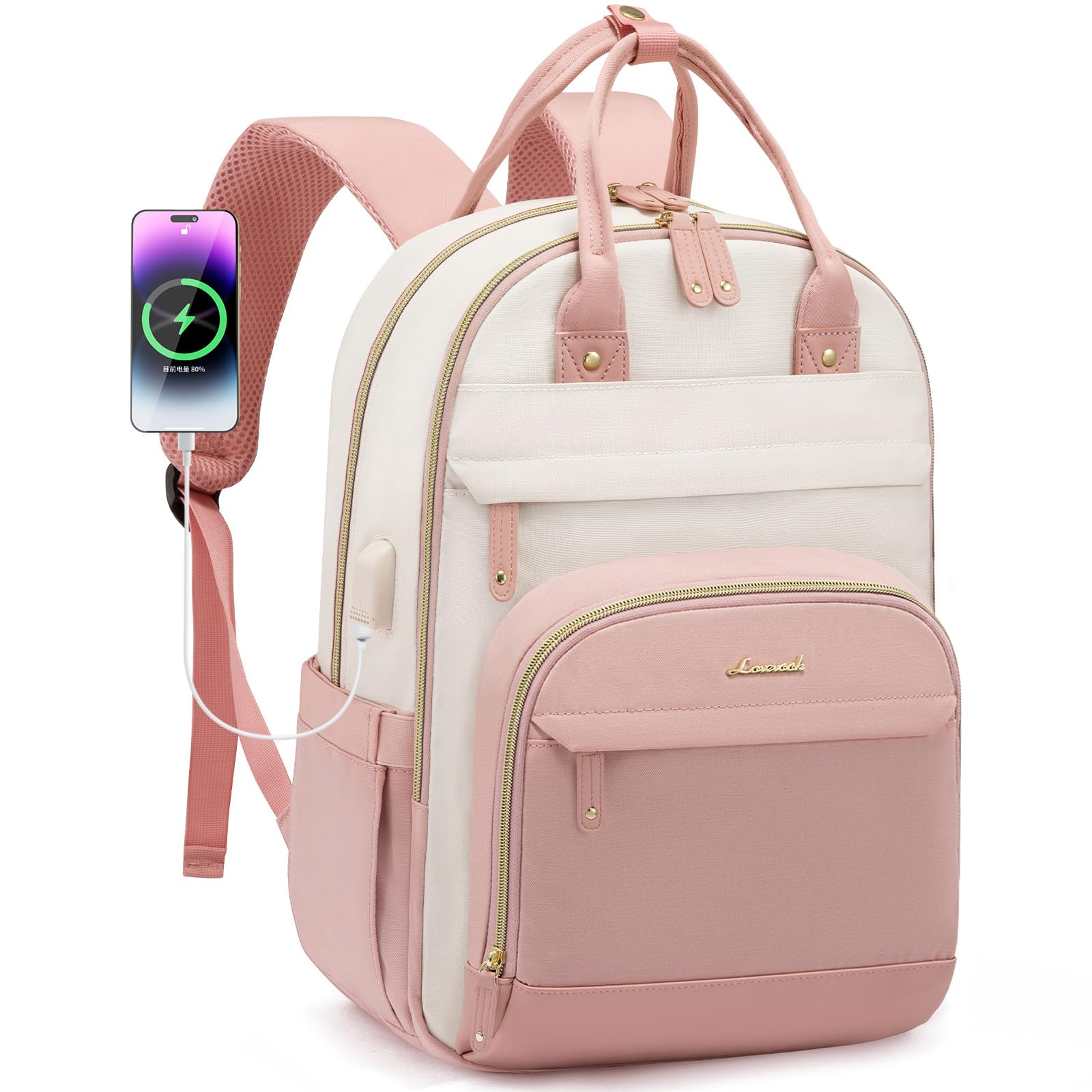 LOVEVOOK Backpack for Women,Laptop Backpack Women,Fits 15.6 Inch Laptop Bag,School Backpacks,Fashion Travel Work Anti-theft Bag,Waterproof Business