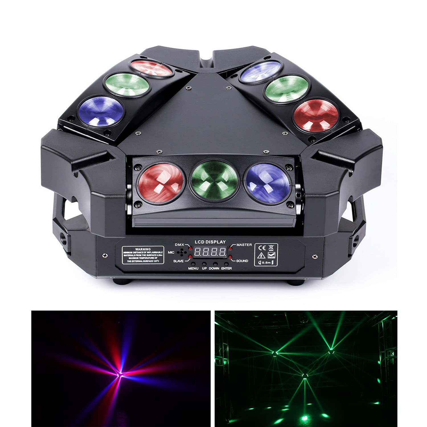 XYZ 3-Axis Moving Head DJ Light – Wide Coverage, Sound-Activated & DMX Control For Parties, Clubs, Churches & Weddings