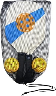 2 Pieces Wood Material Paddle Kit Cushion Handle Mesh Storage Bag Suitable for Beginner Community Centers Outdoor Indoor