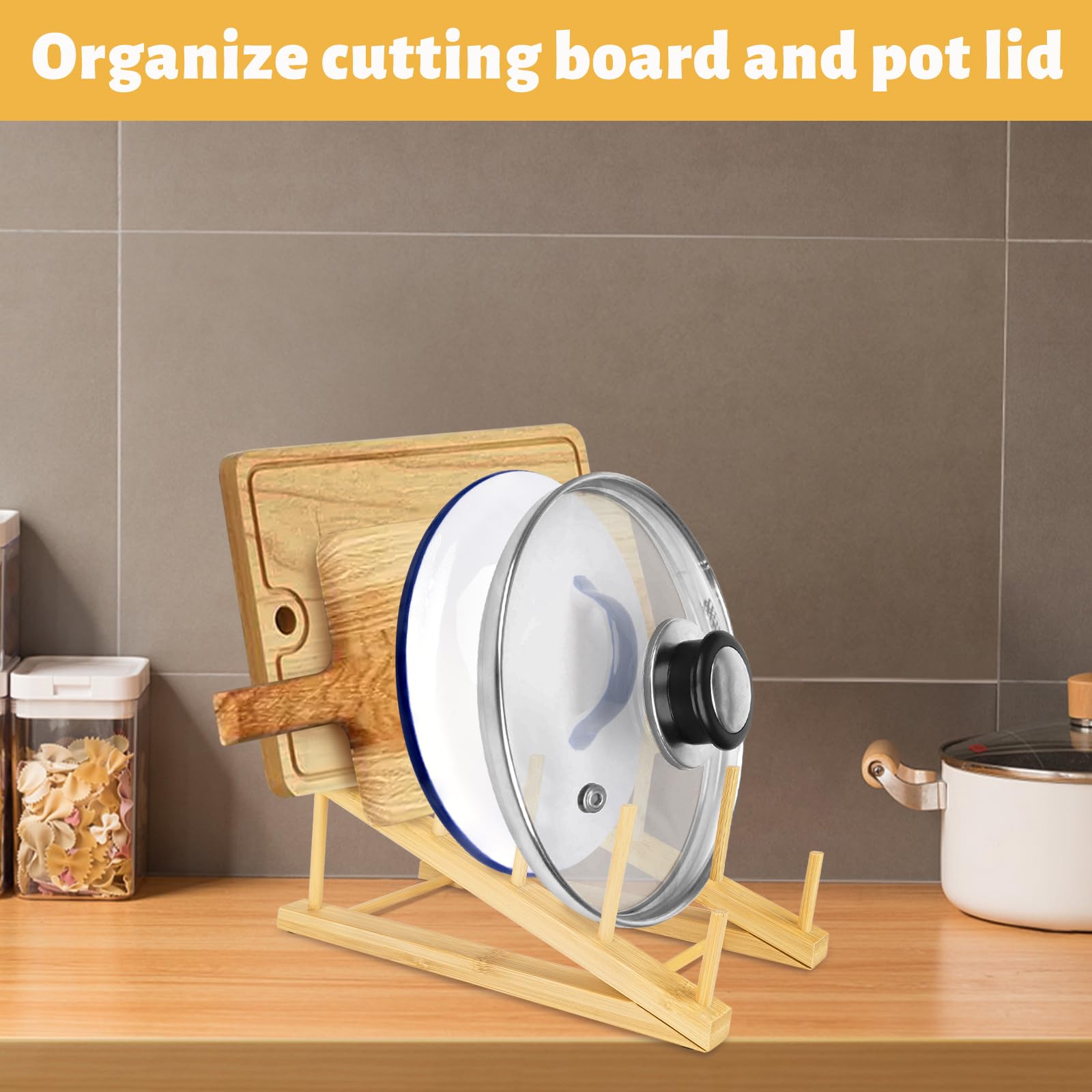 Lot de 6 supports d'assiettes en bois pour présentation, égouttoir à vaisselle à 5 niveaux, organisateur d'armoire, présentoirs pour livres, œuvres d'art, photos, enregistrements, magazines