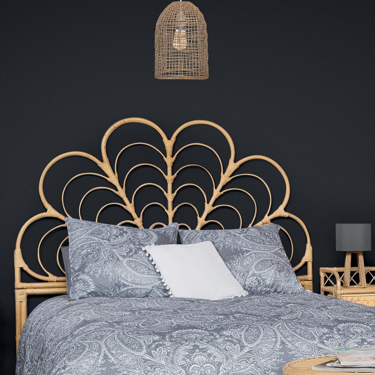 Testata "Aoni" in rattan L160cm