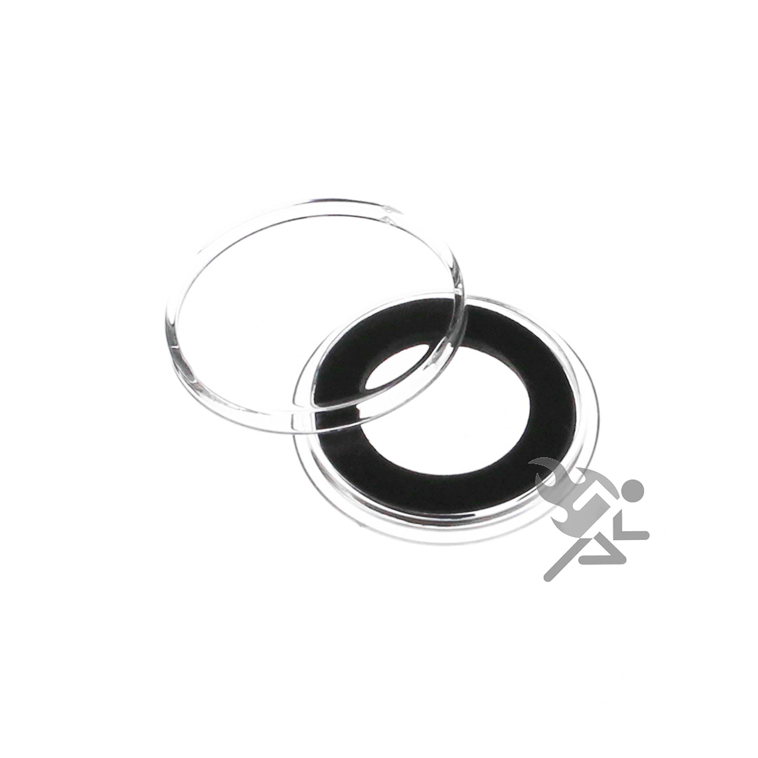 (5) Air-tite 17mm Black Ring Coin Holder Capsules