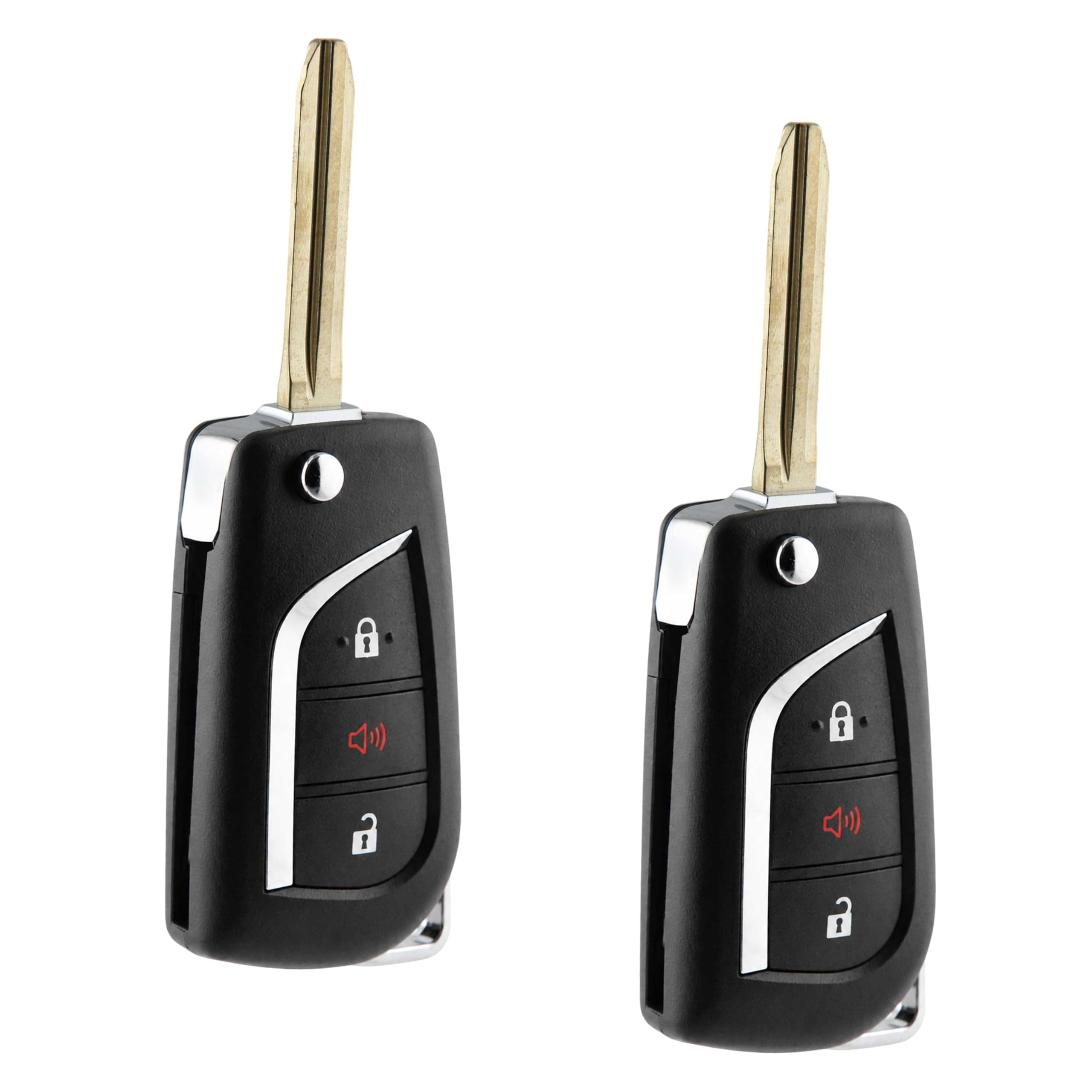 2 chiavi elettroniche di ricambio per telecomando Toyota RAV4 Highlander Tacoma Tundra Sequoia (GQ4-52T H)