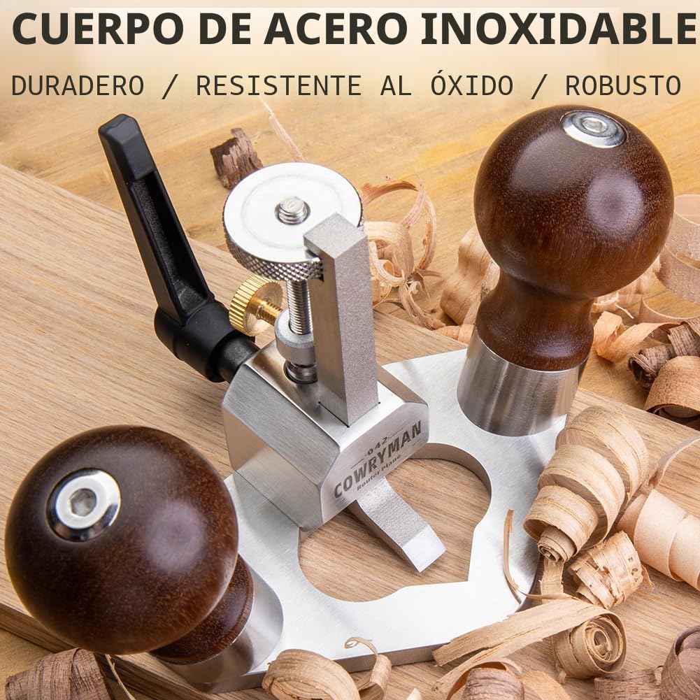 042 Cepillo Acanalador Manual Herramienta de Carpintería de Precisión con Tope de Profundidad para Corte Detallado de Esquinas y Ranuras de Ensamble Dado