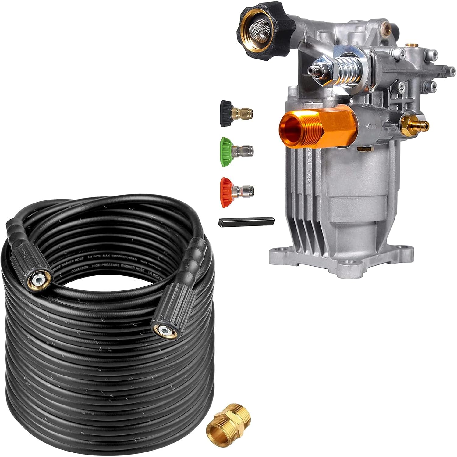 TOOLCY Pressure Washer Extension Hose 50 ft 3300 PSI & 3/4