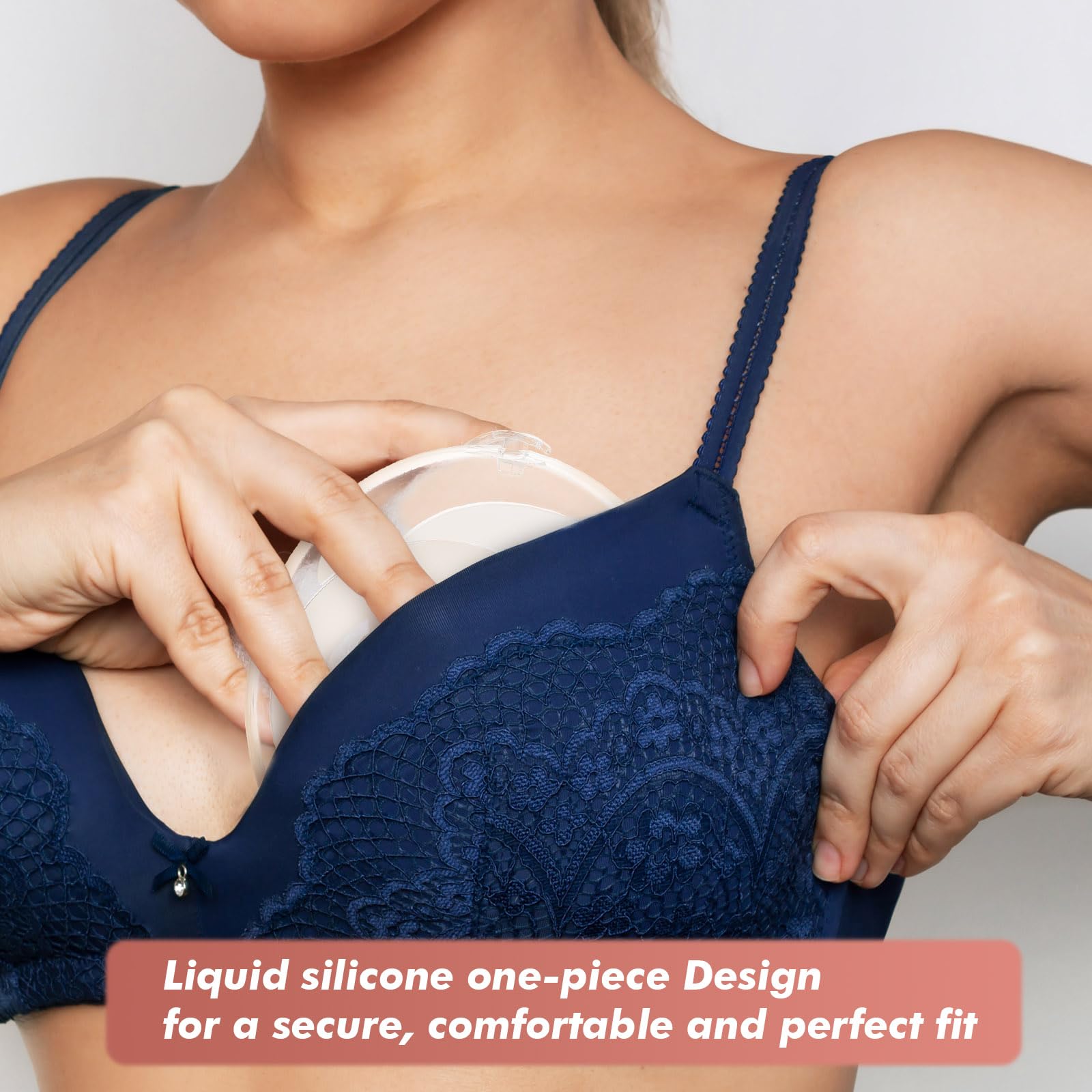 Colector de leche portátil | Colectores de leche de silicona para lactancia, manos libres, discretos, a prueba de fugas, para madres lactantes, diseño de silicona reutilizable, cómodo y sin BPA, 2.8