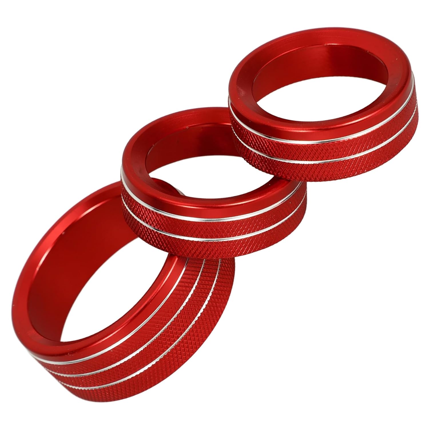 3pcs Air Conditioner Knob Covers Car Interior Decoration Rings for Easy to Install Design