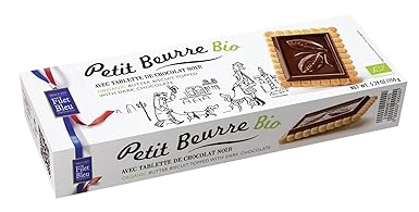 Amazon.com: Filet Bleu, Organic Butter Biscuits Topped With Dark Chocolate  (Petit Beurre Bio Avec Tablette De Chocolat Noir), 150G Box : Grocery &  Gourmet Food