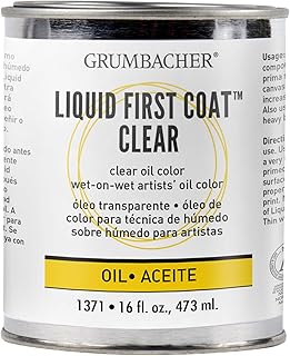 Grumbacher Liquid First Coat for Oil Art Paint Medium, Clear