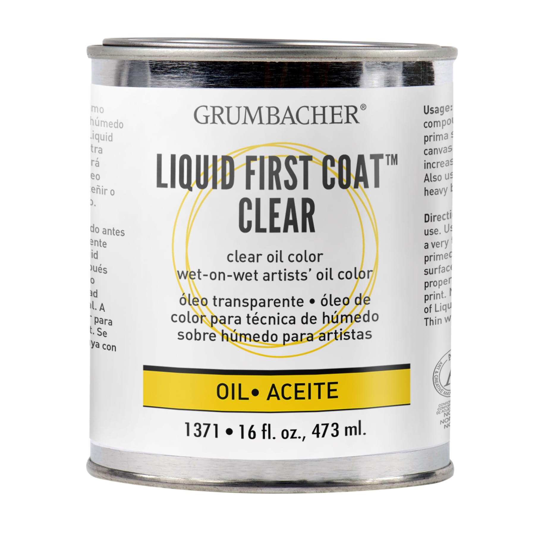 Grumbacher Première couche liquide pour peinture à l'huile Medium Clear