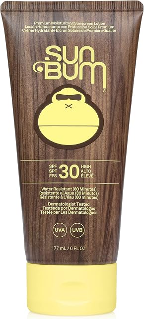 Sun Bum Original SPF 30 Suncream Lotion, Broad Spectrum Moisturizing Sunscreen with Vitamin E, Vegan and Reef Friendly with UVA/UVB Protection, 177 ml
