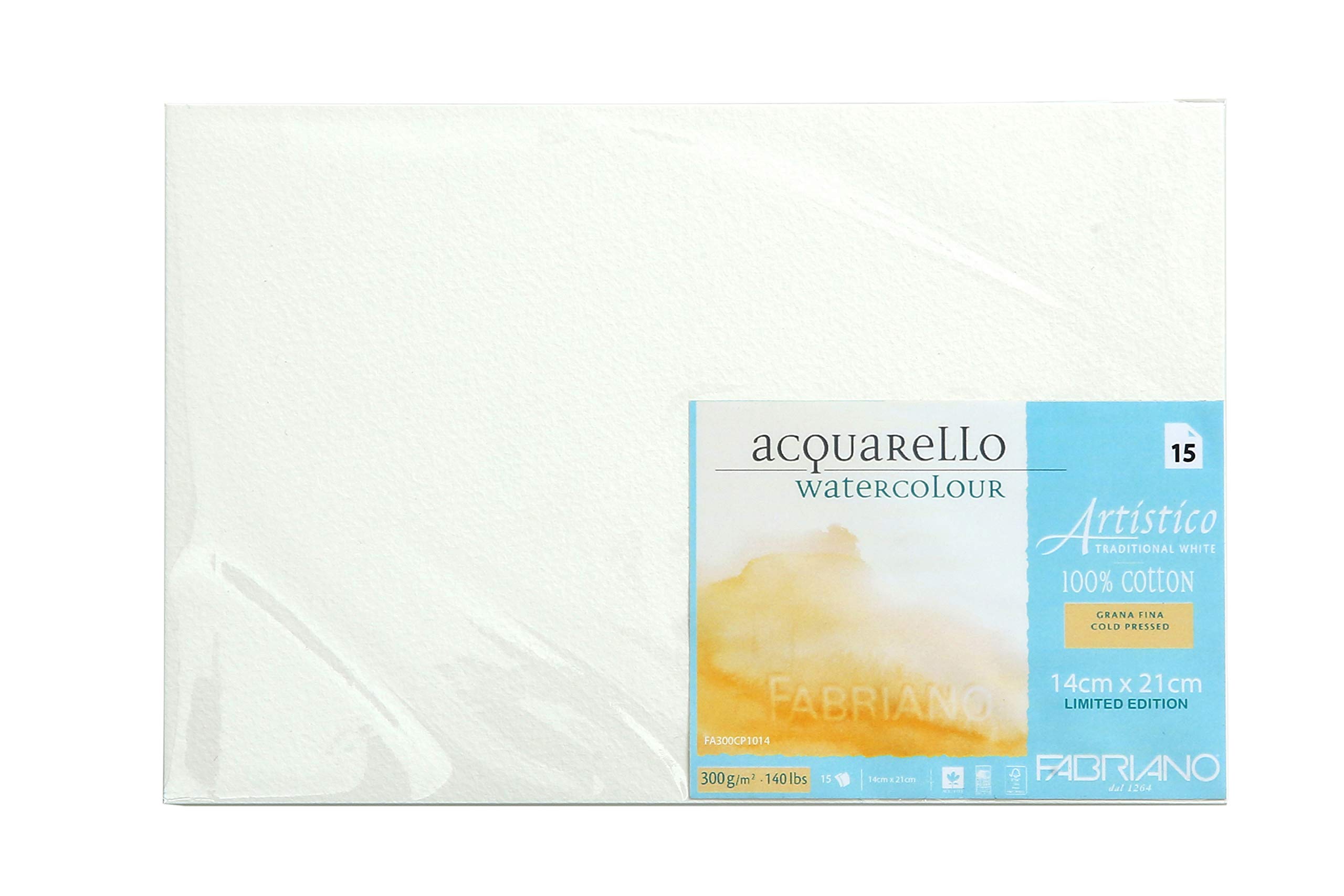 Fabriano Artistico Traditional White Watercolour Paper Cold Pressed 300 GSM 14 X 21 cm (Pack of 15 Sheets) (B08KWMKPXF) Amazon Price History, Amazon Price Tracker