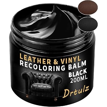 Leather Repair Set Black Leather Care for Leather Couch for Vinyl Furniture Sofa Car Seats Shoes for Repair Leather Colour on Faded and Scratched Leather Sofas 75 ml 200 ml Black