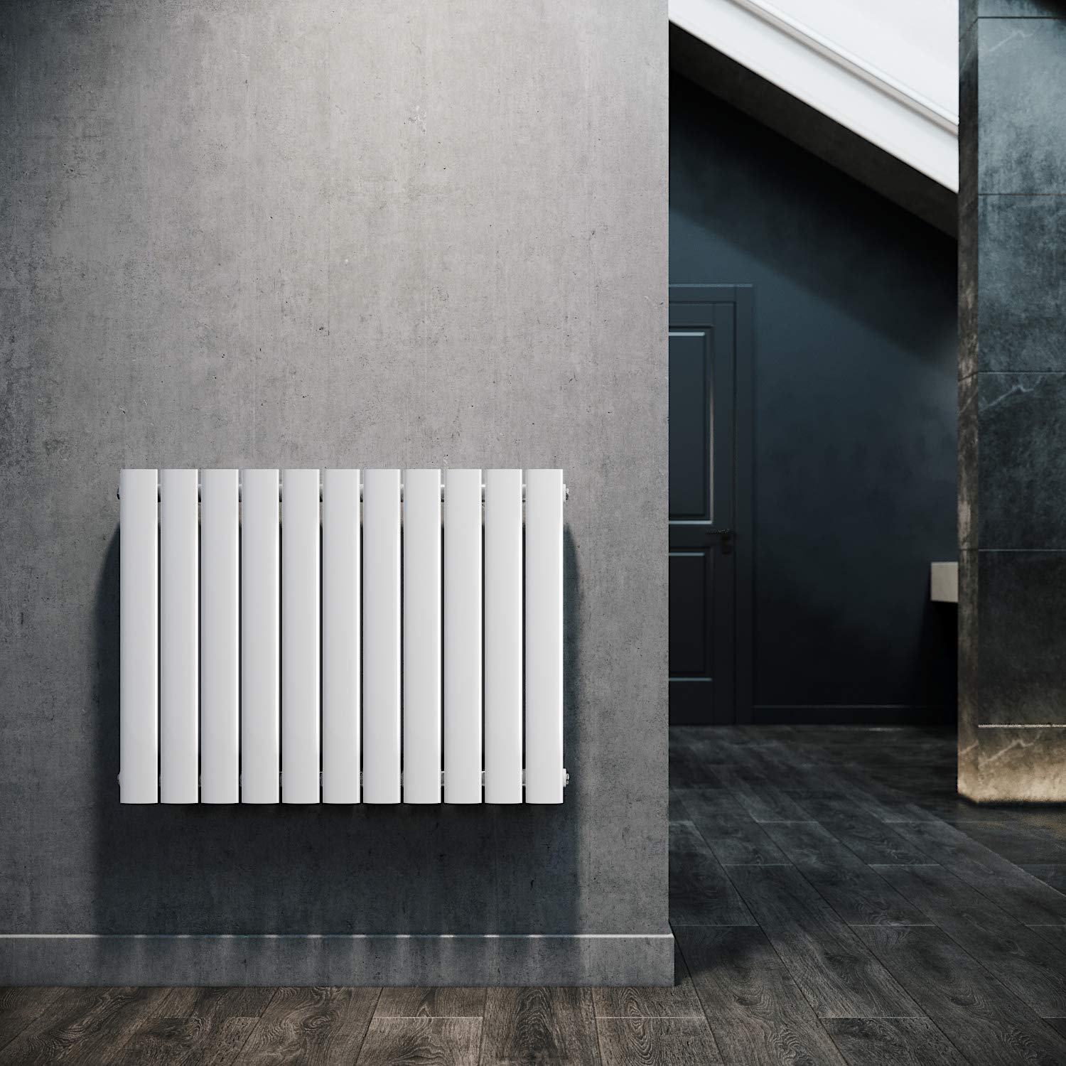 ELEGANT Paneelheizkörper Horizontal 630 x 847 mm Weiß Badezimmer Heizkörper Design Flachheizkörper