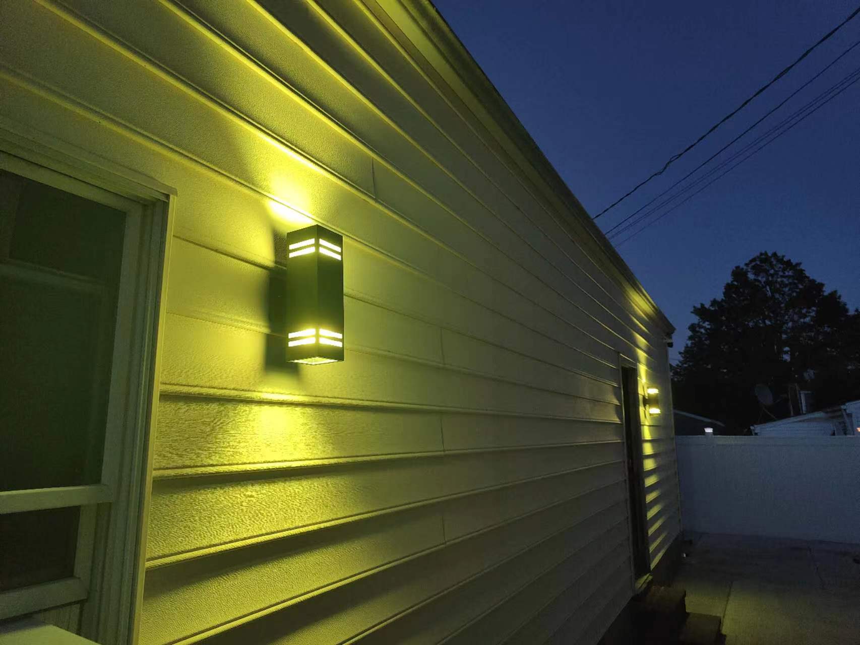 Image of rosykite 13 inch RGB Outdoor Wall Lights, Warm to Cool White Up Down Sconce