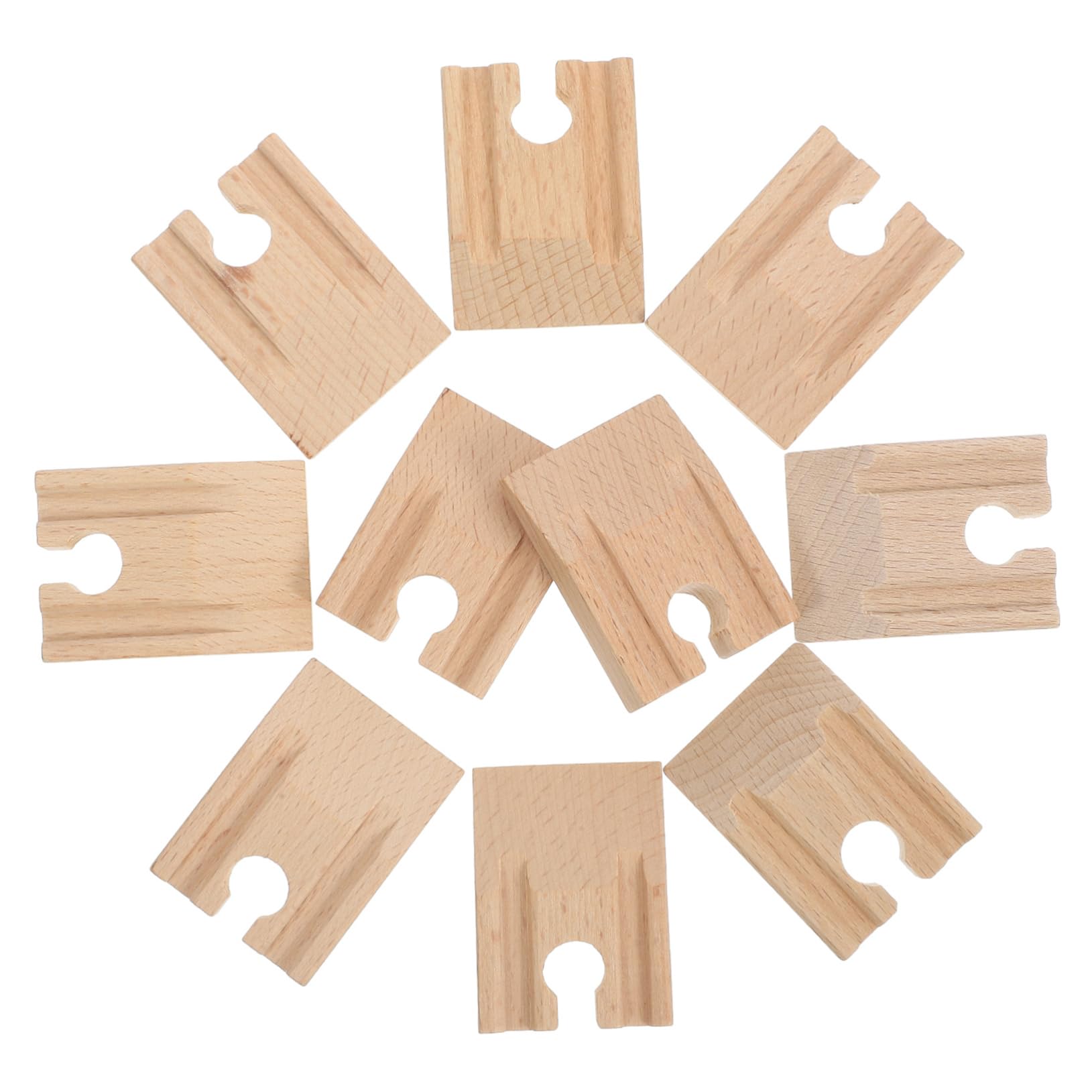 ifundom 50pezzi Wooden Concave Train Track Expansion Accessories Di Piste Legno Per Modellismo Ferroviario Gioco Didattico Per Facile Da Assemblare e Manutenere
