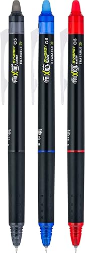 Miniatura 15 de Pilot, FriXion Synergy Clicker - Bolígrafos de tinta de gel retráctiles, borrables, recargables, punta extrafina de 0.020 in, paquete de 10, varios