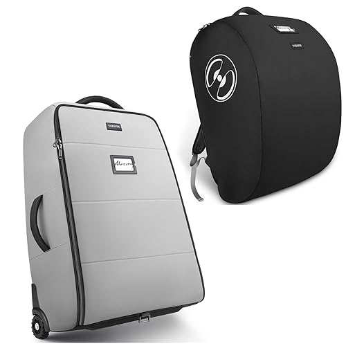 YOREPEK Bolsa de viaje acolchada para asiento de automóvil para avión, compatible con cochecito de asiento de automóvil Doona, bolsa acolchada para