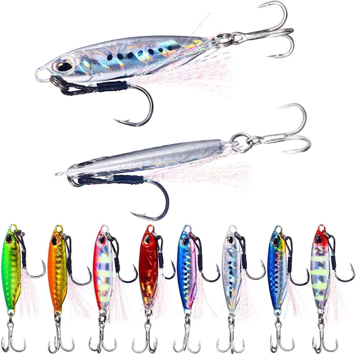 Slow Jig 10g 15g 20g 30g 40g 50g Fishing Lure Casting Jigging Baits Spoon Metal Fish Saltwater Artificial Hard Bait Tackle