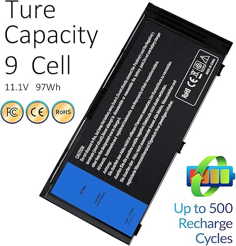 Miniatura 2 de SOLICE Nueva batería para portátil M4800 M6800 FV993 compatible con Dell Precision M4600 M4700 M6700 M6600 Series, compatible con portátiles FJJ4W