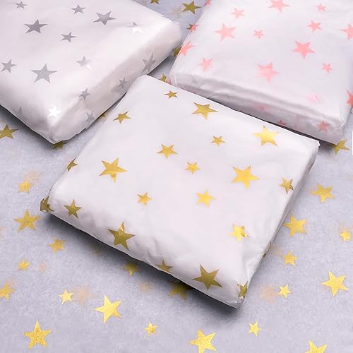 Miniatura 2 de MR FIVE Papel de seda de estrella a granel, 20 x 28 pulgadas, papel de seda de estrella para bolsas de regalo, papel de seda de estrella para