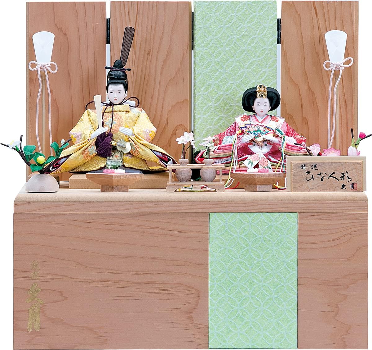 koti 雛人形 五人飾り収納セット・サイズ間口約33×奥行約24×高さ約