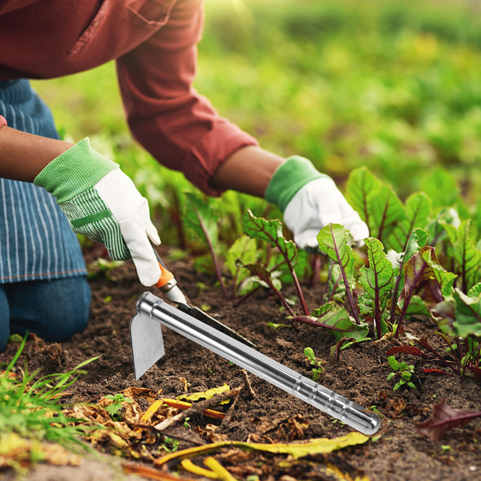ifundom Gartenhacke Leichtes Unkrautjäten Handliches Gartenwerkzeug für Gemüseanbau und Langlebig und Tragbar für Gartenarbeit