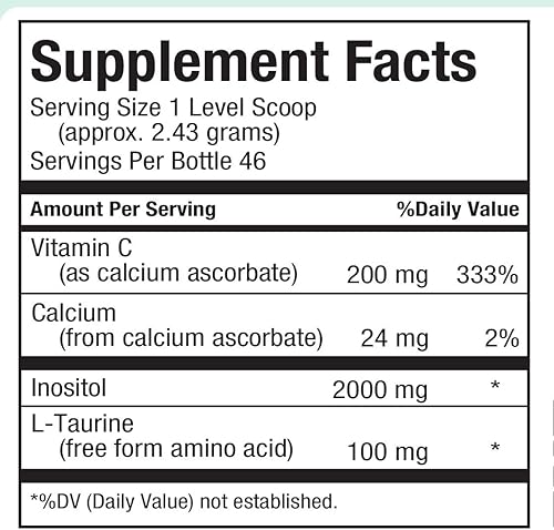 Miniatura 2 de Maxi Salud CCI – inositol – con Taurina y Vitamina C – Calming Formula – 4 onza Powder – Kosher