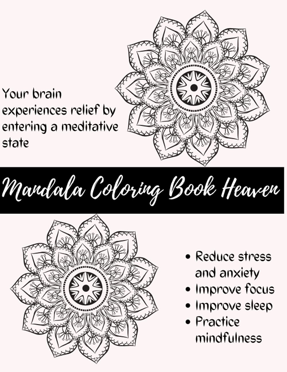 Adult Coloring Book Heaven Floral Mandala