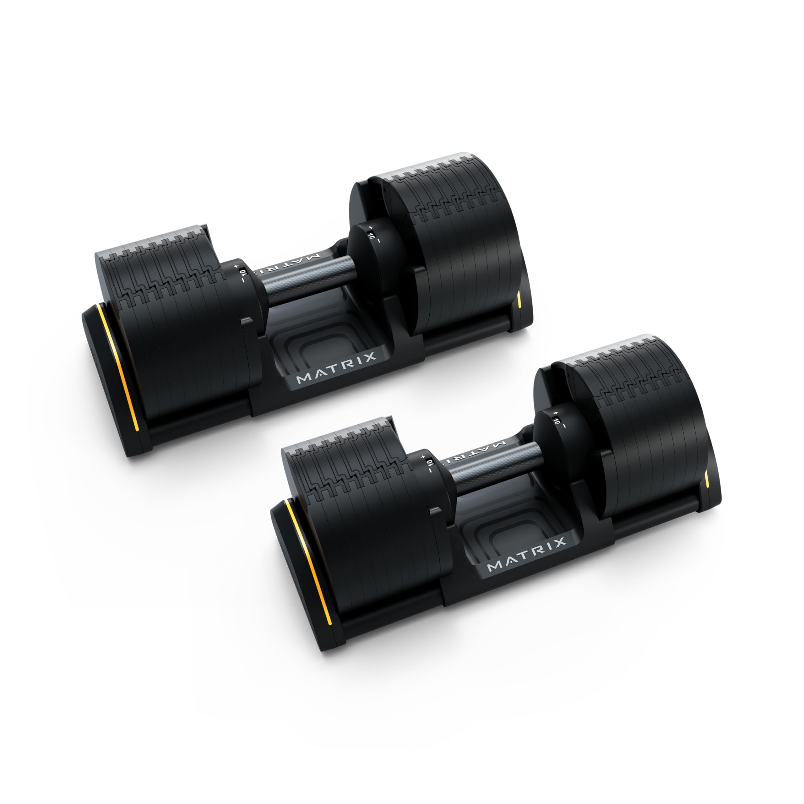 DB80 80 lb. Adjustable Dumbbells | Quick Adjustments for Strength and HIIT Training | Replaces 16 Dumbbell Pairs, Flat Bottom Roll Free Design for Safe Storage