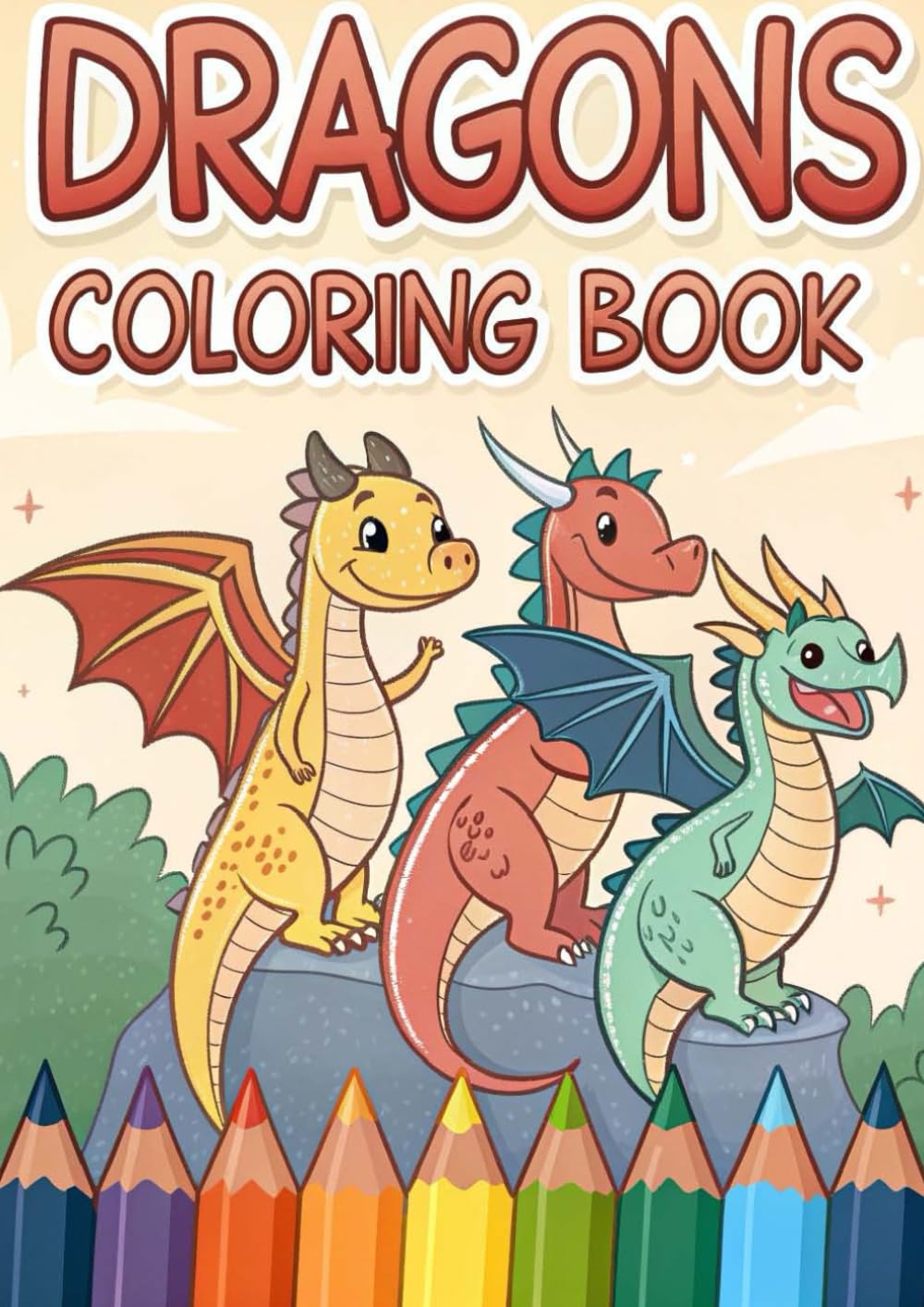 Dragon Coloring Book for Kids & Adults: 25 Magical Dragon Coloring Pages with Fantasy Dragons, Castles, Fire, and Mythical Scenes for Creativity and Relaxation