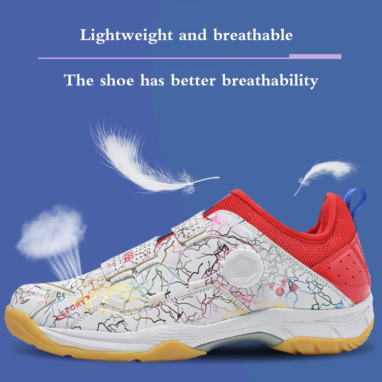 Zapatos De BáDminton Transpirables,Zapatos De BáDminton para Hombre Y Mujer,Zapatillas De Voleibol para BáDminton,Material Ligero,CóModamente,Rebote RáPido,para Fitness,Correr,Caminar