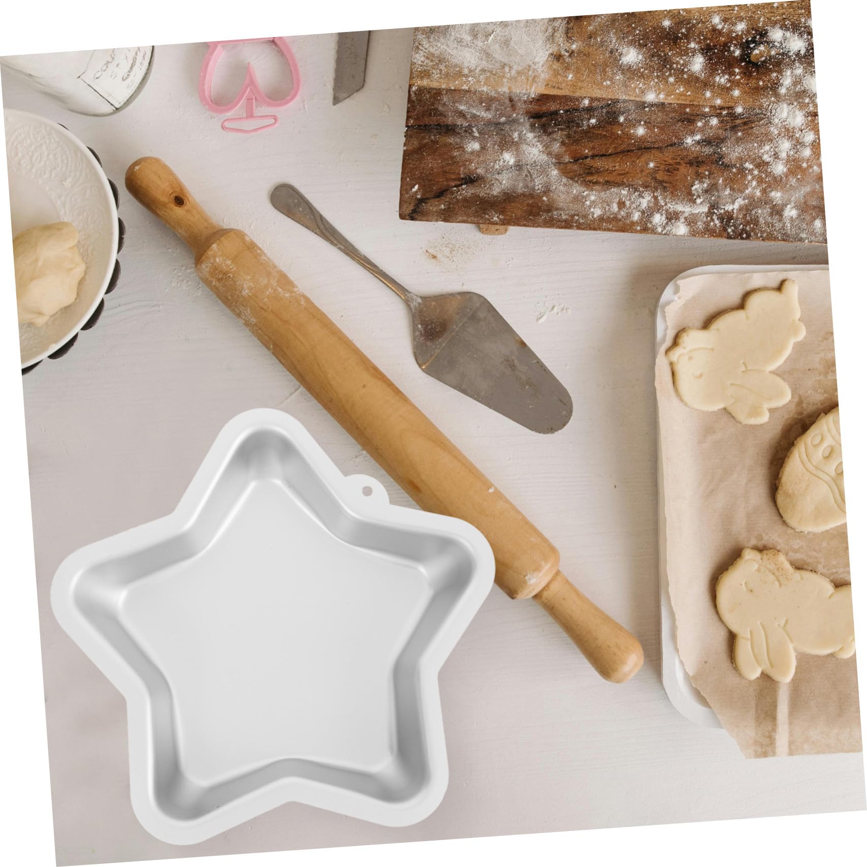 VALICLUD 2 Pièces Star Cake Pan Alliage Aluminium Moule Étoile à Branches pour Gâteaux et Cheesecakes pour Pâtisserie Maison