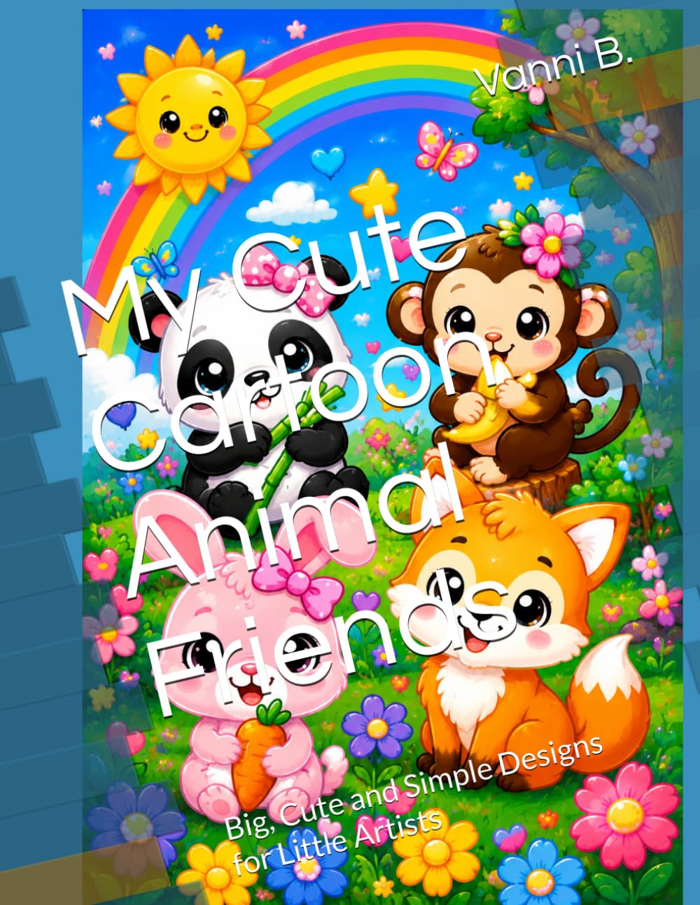 My Cute Cartoon Animal Friends: Big, Cute and Simple Designs for Little Artists