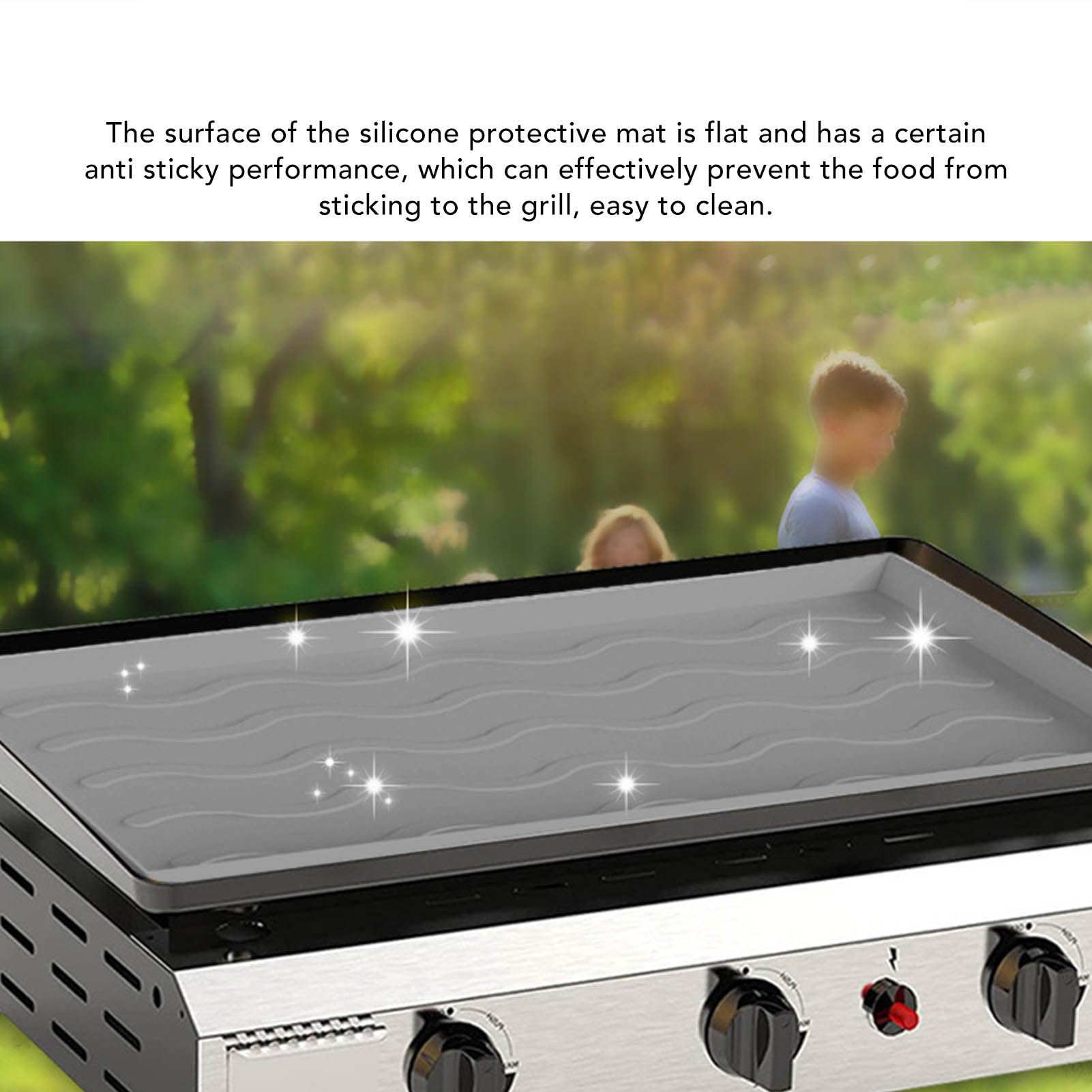 Ejoyous Silicone Grill Mat, Griglia Antiaderente con Base Antiscivolo