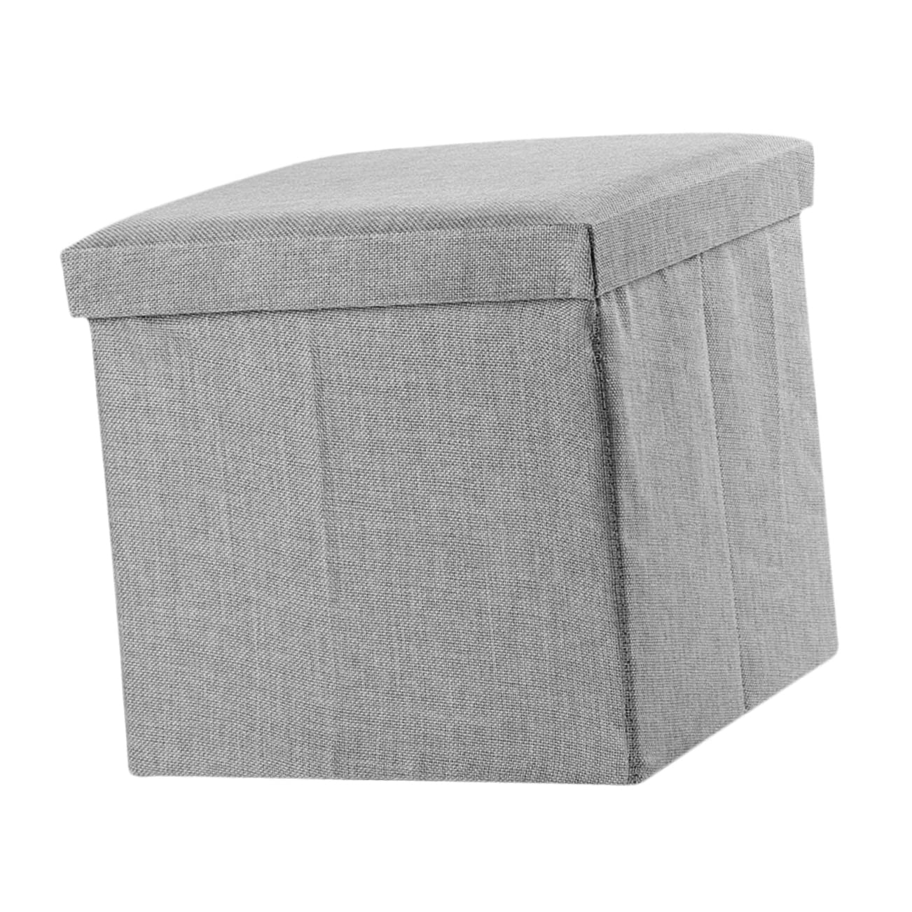 Tabouret de rangement pliable gris pour éliminer le désordre au sol