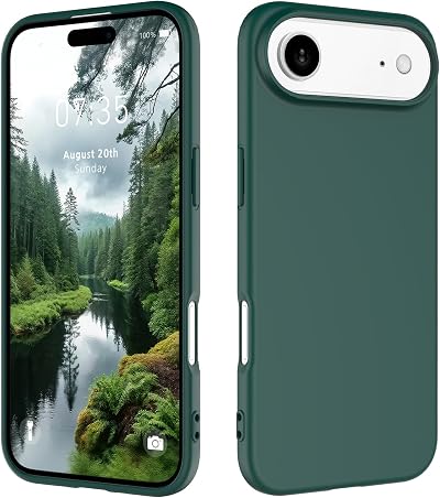HAII for iPhone Air Case, Slim Liquid Silicone for Women Men with Scratch-Resistant Microfiber Lining Shockproof Soft Silicone Protective Phone Case for iPhone Air (Dark Green)