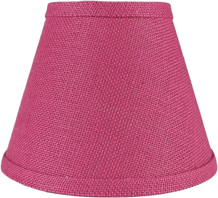 Urbanest Coolie Hardback Lampshade, Faux Silk, 5-inch by 9-inch by 7-inch, Pink, Spider Washer Fitter