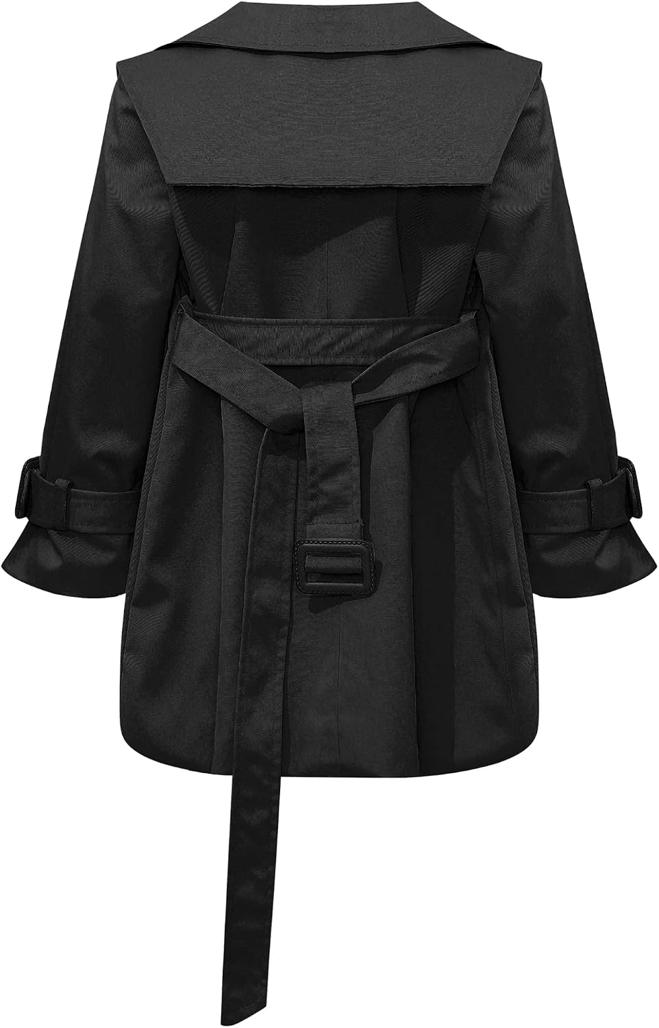 Jelory Kids Girls Long Trench Coats Lightweight Outerwear Double-Breasted Lapel Windbreaker Jacket with Belts