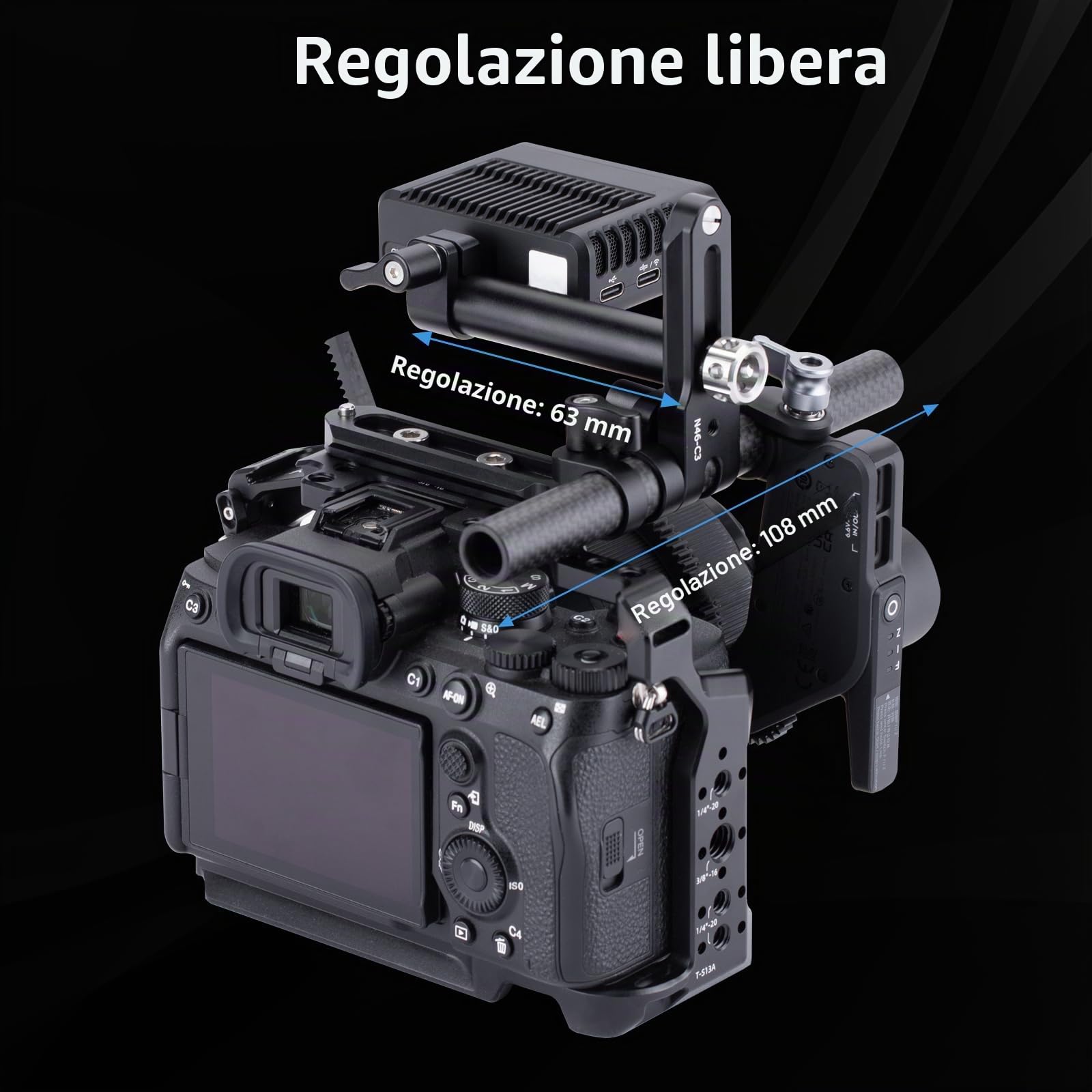 Nitze Kit di Montaggio LIDAR per LiDAR DJI Focus Pro e motore DJI Focus Pro - T-D02C