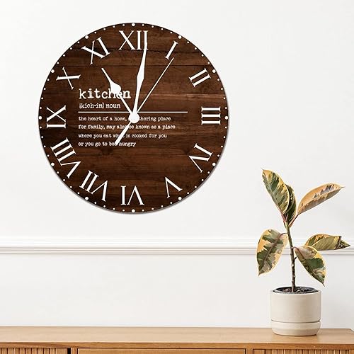 Miniatura 24 de ArogGeld Definición de recursos humanos, reloj de PVC, frases motivacionales, sin marco, números romanos, significado de 12 pulgadas, silencioso