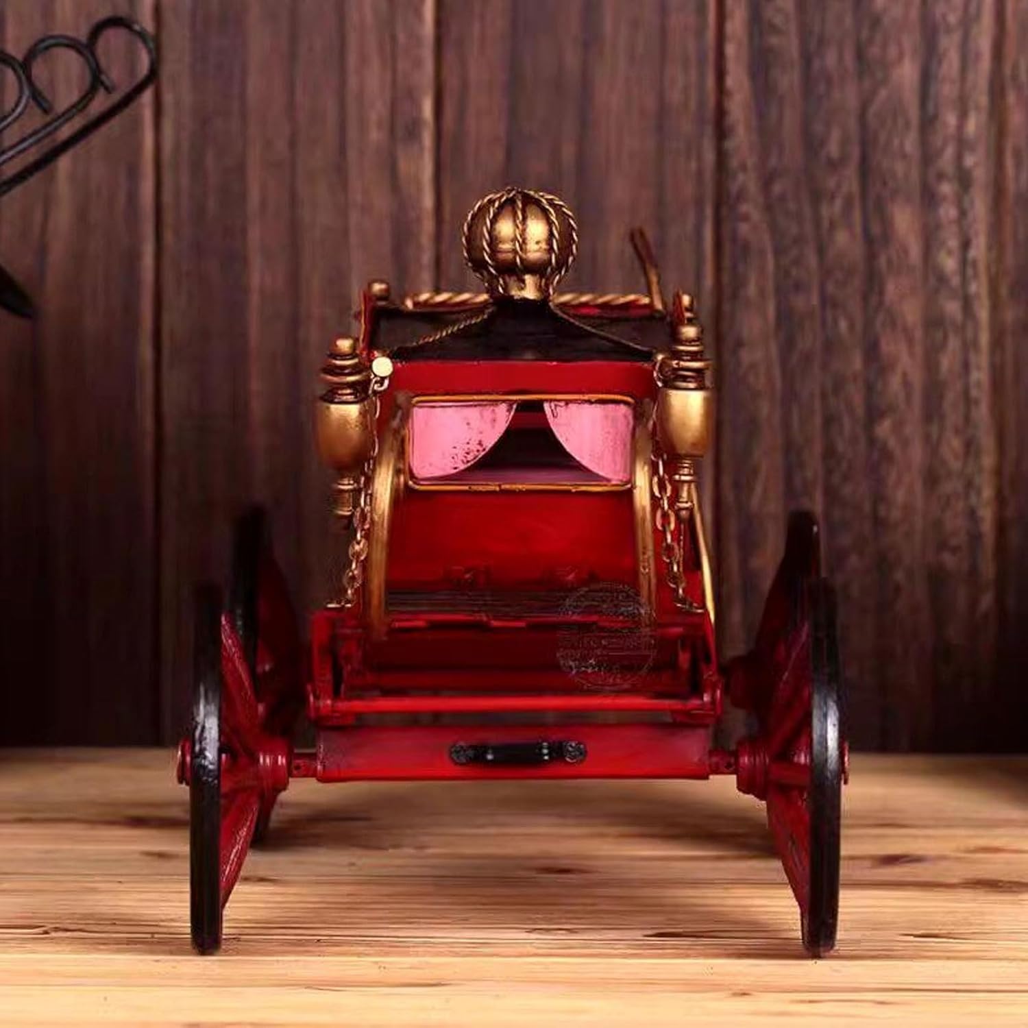 Iron Classic Car Model, Metal Decorative Figurine for Home and Office Creative Charming Desk Decor