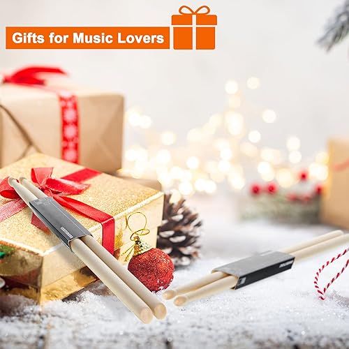 Miniatura 7 de Juego de 20 pares de baquetas de arce, punta ovalada, accesorios de batería, baquetas de madera para adultos y niños (7A)